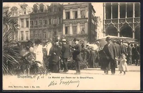 AK Bruxelles, Le Marché aux fleurs sur la Grand`Place