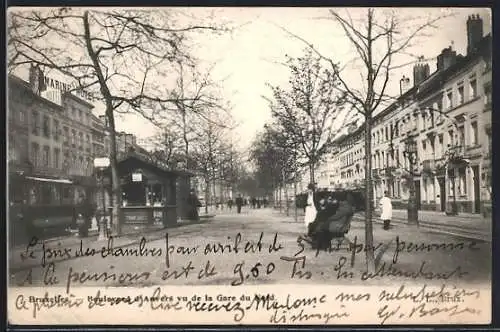 AK Bruxelles, Boulevard d`Anvers vu de la Gare du Nord