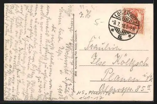 AK Dresden-Wachwitz, Elbterrasse und Boote auf der Elbe