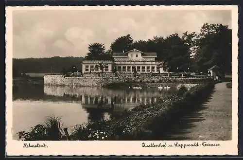 AK Helmstedt, Quellenhof und Lappwald-Terrasse umgeben von Natur