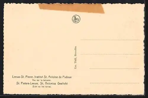 AK Leeuw-Saint-Pierre, Institut St. Antoine de Padoue, Vue sur la terrasse