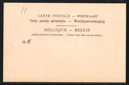 AK Bonsecours-Péruwelz, Route de Condé et l`Église en 1850