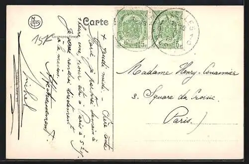 AK Bruxelles, Eglise des Pères Servites rue Washington