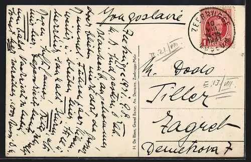 AK Zeebrugge, La Môle et le Monument Commémoratif du raid naval de la marine anglaise