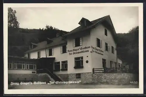 AK Steinwandklamm, Franz Singers Gasthaus Zur Steinwandklamm