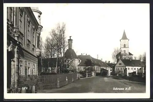 AK Schrems, Strassenpartie mit Kirche