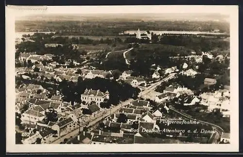 AK Bad Deutsch-Altenburg a. d. Donau, Teilansicht vom Flugzeug gesehen