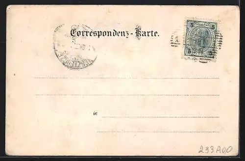 Lithographie Krems /N.-Oe., Hoher Markt, Margarethenstrasse, Wegscheid