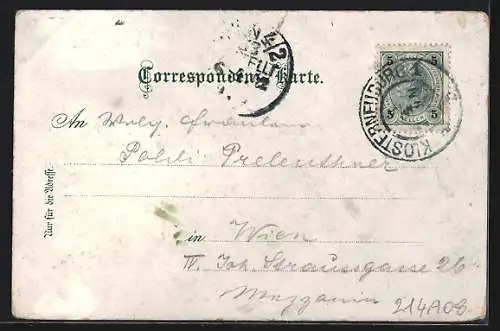 AK Klosterneuburg, Ortspartie, Männer und Frauen mit Fass