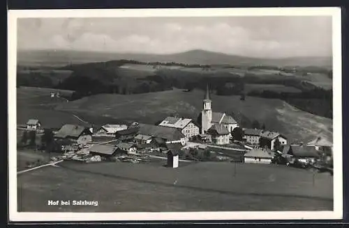 AK Hof bei Salzburg, Ortspartie mit Kirche