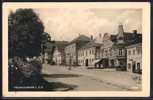 AK Frankenmarkt /O. D., Strassenpartie mit Wengers Gasthof zur Krone