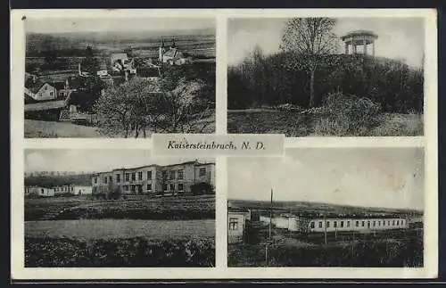 AK Kaisersteinbruch, Gesamtansicht, Offiziers-Kasino, Barackenlager