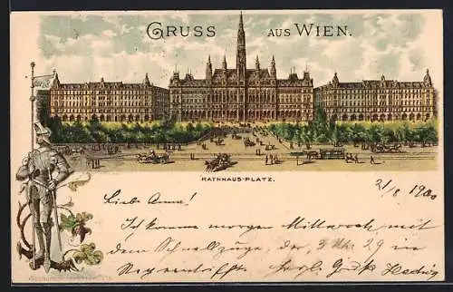 Lithographie Wien, Rathhaus-Platz