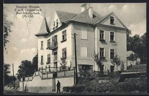 AK Bad Schallerbach, Hotel-Pension Morgen von F. u. K. Greigeritsch