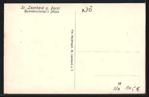 AK St. Leonhard a. Forst, Partie am Hammerschmied`s Mühle