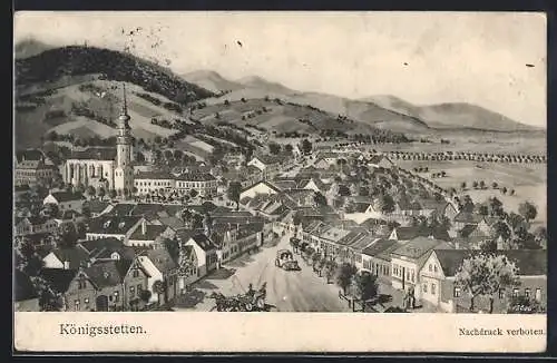 AK Königstetten, Ortsansicht aus der Vogelschau