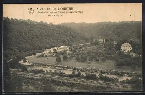 AK Palogne /Vallee de L`Ourthe, Panorama de la ferme et du chateau de Palogne