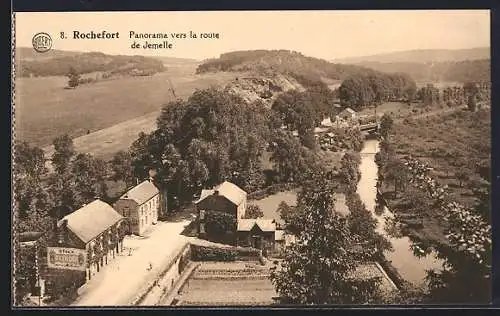 AK Rochefort, Panorama vers la route de Jemelle