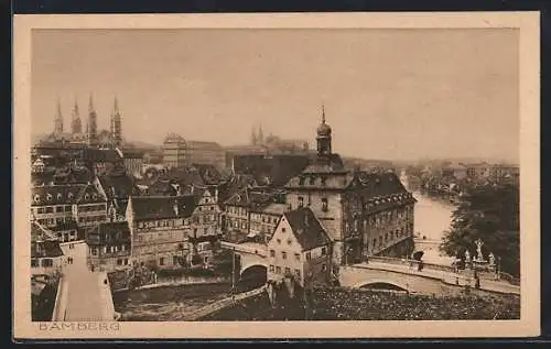 AK Bamberg, Teilansicht mit Flusspartie