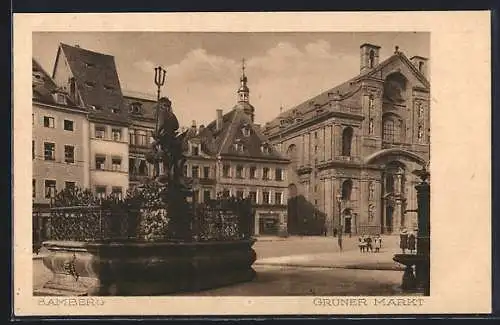 AK Bamberg, Strasse am Grünen Markt