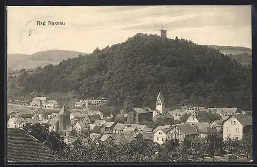AK Bad Nassau, Teilansicht mit Blick auf den Berg