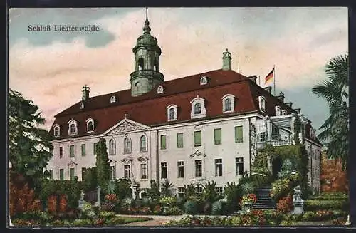 AK Lichtenwalde, Schloss mit Garten