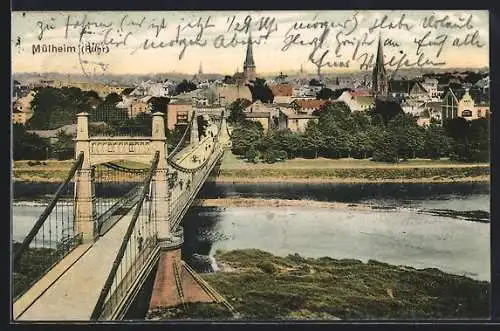 AK Mülheim /Ruhr, Brücke über die Ruhr