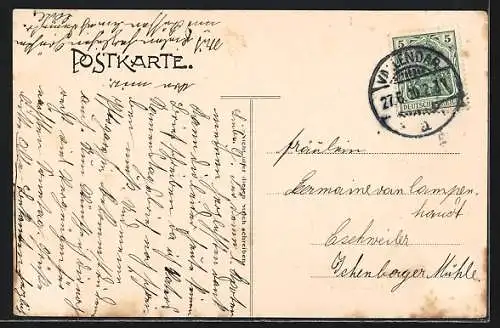 AK Vallendar a. Rh., Marienburg, Inneres der Kapelle, Schutzengel-Grotte, Lourdes-Grotte