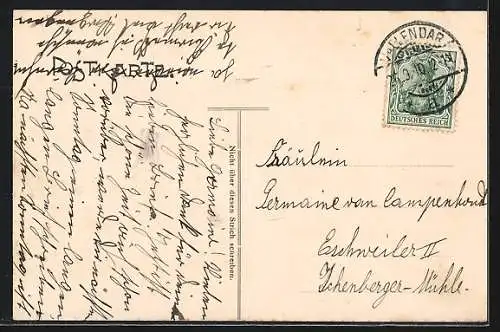 AK Vallendar a. Rh., Marienburg, Inneres der Kapelle, Schutzengel-Grotte, Lourdes-Grotte