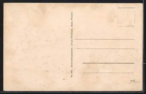 AK Carlshafen a. d. Weser, Dampfschiff legt ab