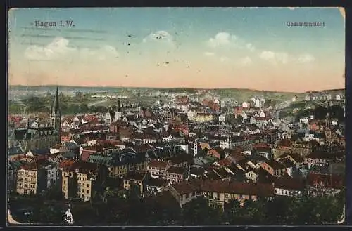AK Hagen i. W., Ortsansicht mit Umgebung