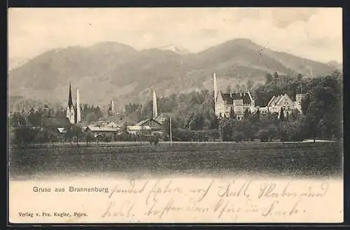 AK Brannenburg, Teilansicht mit Blick zur Kirche