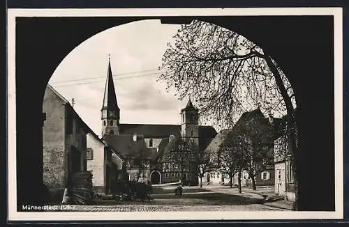 AK Münnerstadt, Anger mit Blick zur Stadtkirche