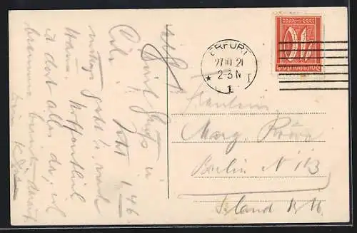 AK Erfurt, Partie am Kaiserplatz mit Denkmal