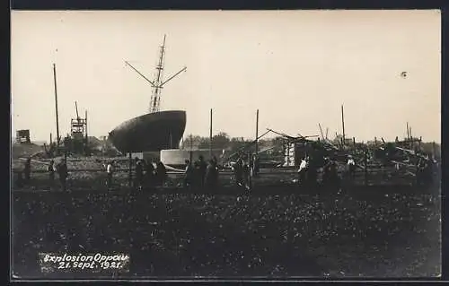 AK Oppau, Schäden nach der Explosion im Jahr 1921