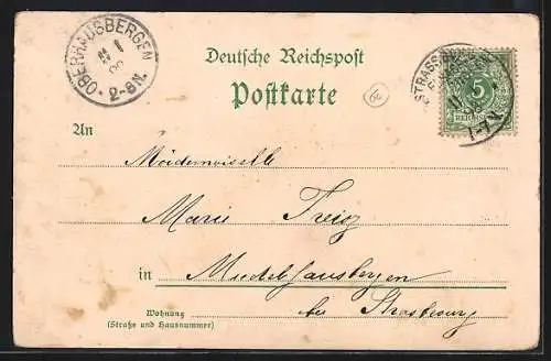 Lithographie Hamburg, Schnelldampfer Normannia, Fleet bei der Reimserdbrücke, Börse