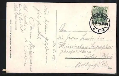 AK Dortmund, Vergnügungspark Fredenbaum mit Ruderboote und Menschen