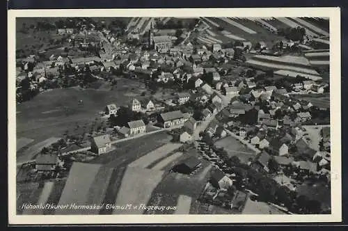 AK Hermeskeil, Ortsansicht vom Flugzeug aus