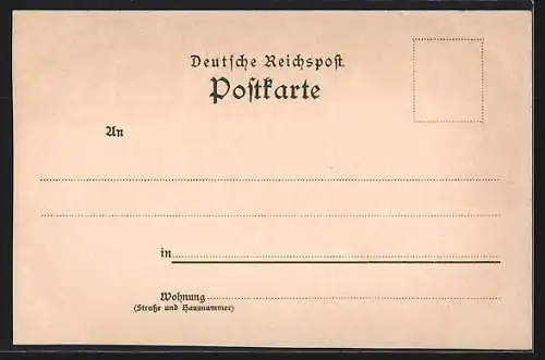 Lithographie Baden-Baden, Leopoldts-Platz, Friedrichs- und Augustusbad, Lichtenthaler Allee, Kaiserin Augusta-Denkmal