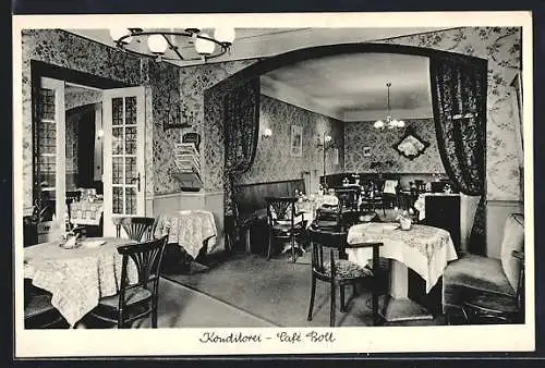 AK Berlin-Kreuzberg, Café-Restaurant von Ernst Bolt, Yorckstrasse 80-81, Innenansicht