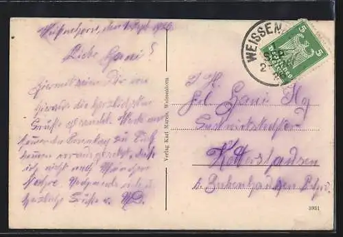 AK Weissenhorn, Oberes Tor mit Kirche