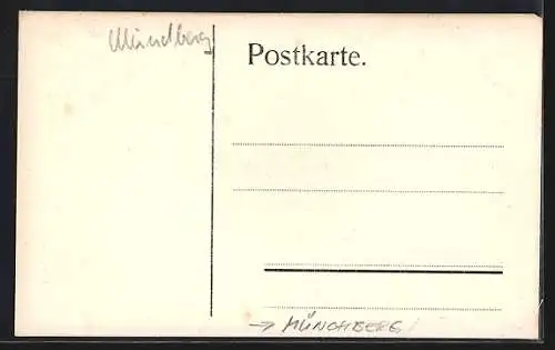 AK Münchberg, Aussichtspavillon im Stadtpark