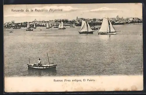 AK Buenos Aires antiguo, El Puerto, Hafen