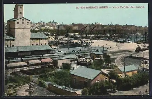 AK Buenos Aires, Vista Parcial del puerto, Teilansicht vom Hafen