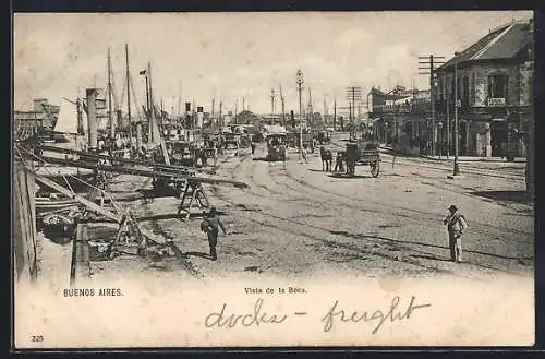 AK Buenos Aires, Vista de la Boca, Hafen
