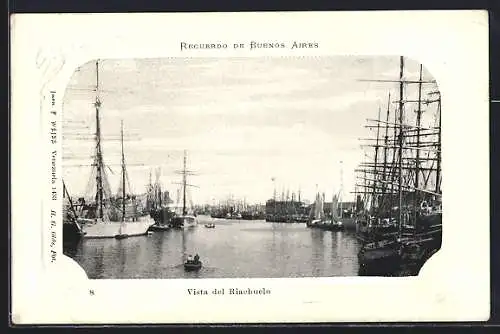 AK Buenos Aires, Vista del Riachuelo, Hafen
