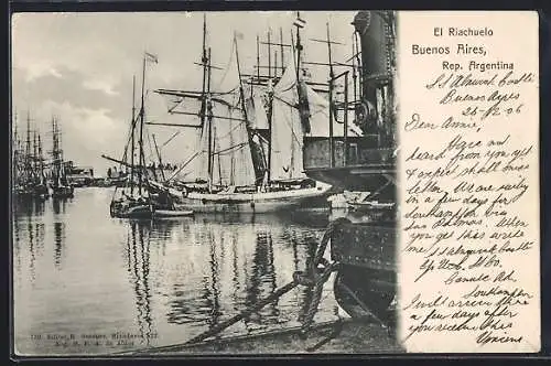 AK Buenos Aires, El Riachuelo, Hafen