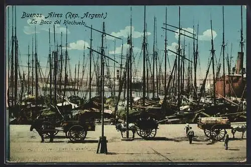 AK Buenos Aires, La Boca del Riachuelo, Hafen
