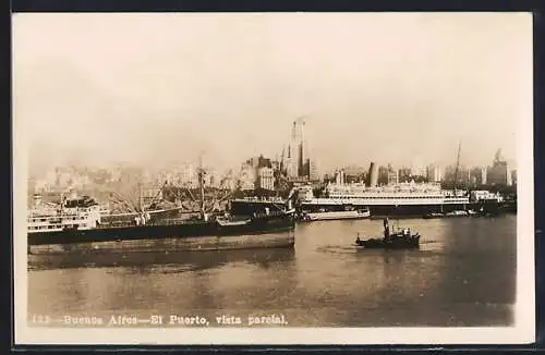 AK Buenos Aires, El Puerto, Vista parcial, Hafen