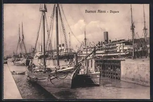 AK Buenos Aires, Diques, Hafen